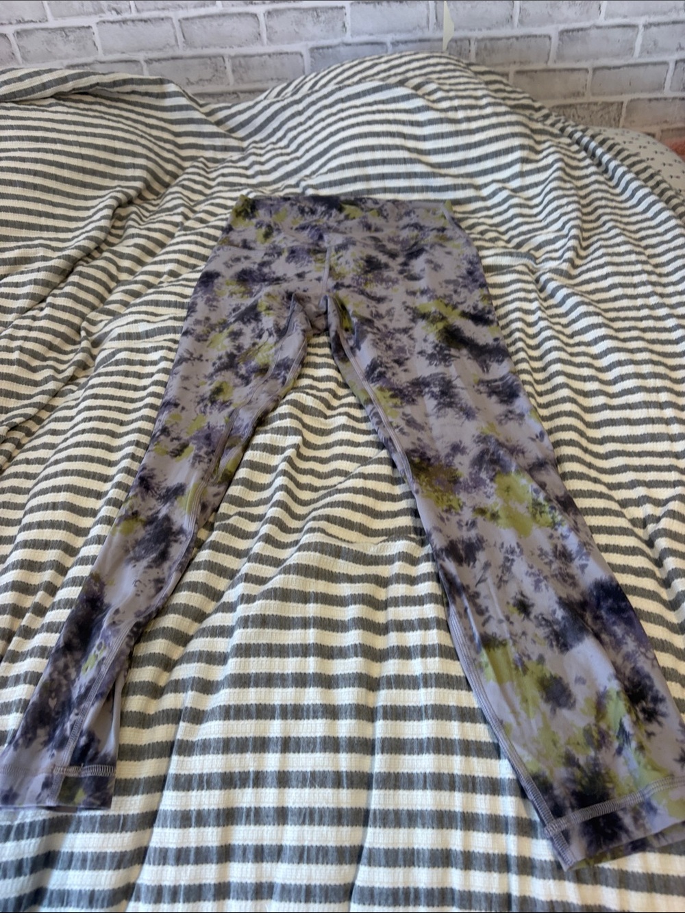 lululemon athletica Lavender and Olive Tie-Dye High-Rise Leggings